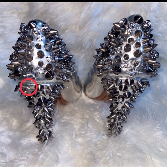 Sam Edelman Larissa Gunmental peep toe studded back heels - Picture 2 of 4